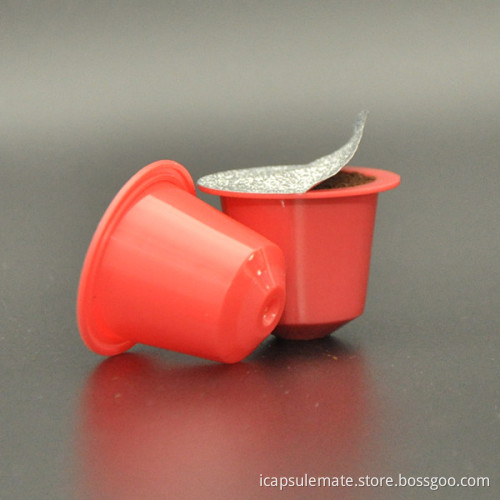 2014 hot sale coffee capsule compatible nespresso red